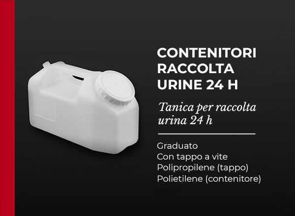 CONTENITORE 2000 ML PER RACCOLTA URINA 24 H