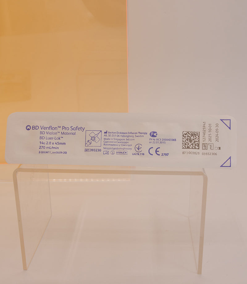 AGO CANNULA BD Venflon™ Pro Safety 14G ARANCIONE 2,0 x 45 mm